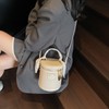 Woven Crossbody Bags for Women Weave Bucket Cylinder Purses Small