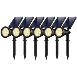 InnoGear Solar Lights Outdoor Waterproof Solar Garden Light for Outside Yard Landscape Lighting Pathway Spot Lights Spotlight Wall Light Auto On/Off, Pack of 6 (Warm White) | InnoGear