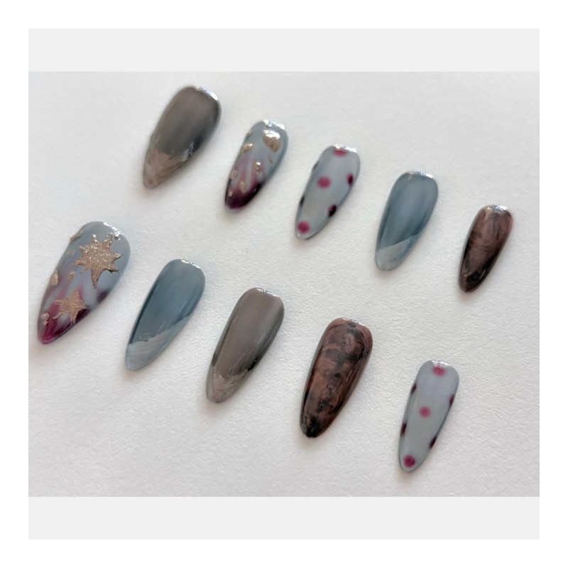 [Dawn] Handmade nail tips - Oval / [새벽 Dawn] 수제네일팁