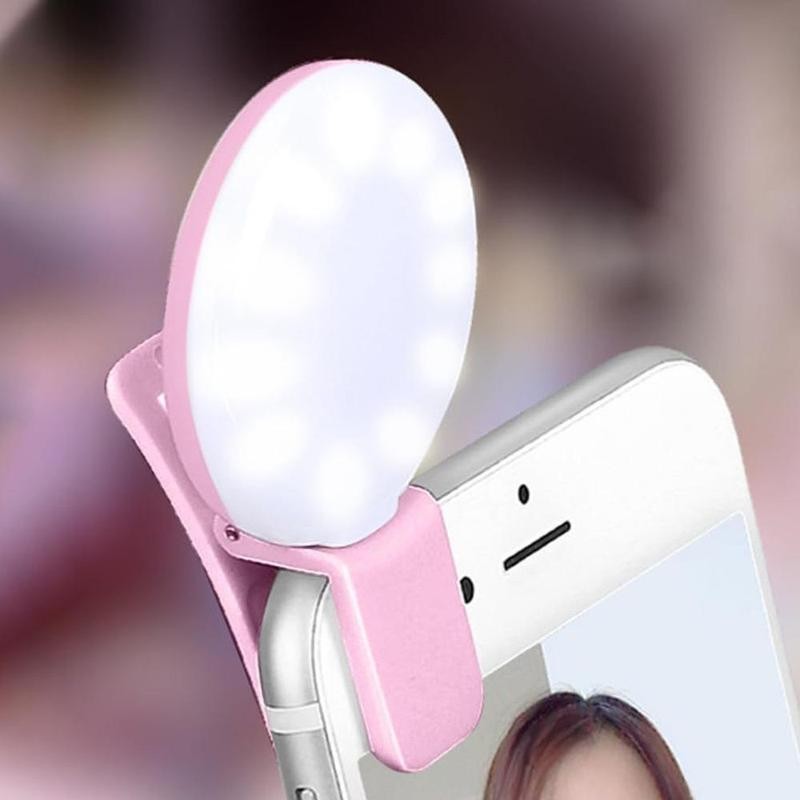 Compact Phone LED Light, Mini LED Fill Light, USB Selfie Ring
