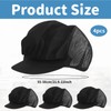 4Pcs Chef Hats, Cotton Professional Chef Hat for Cooking, Baking
