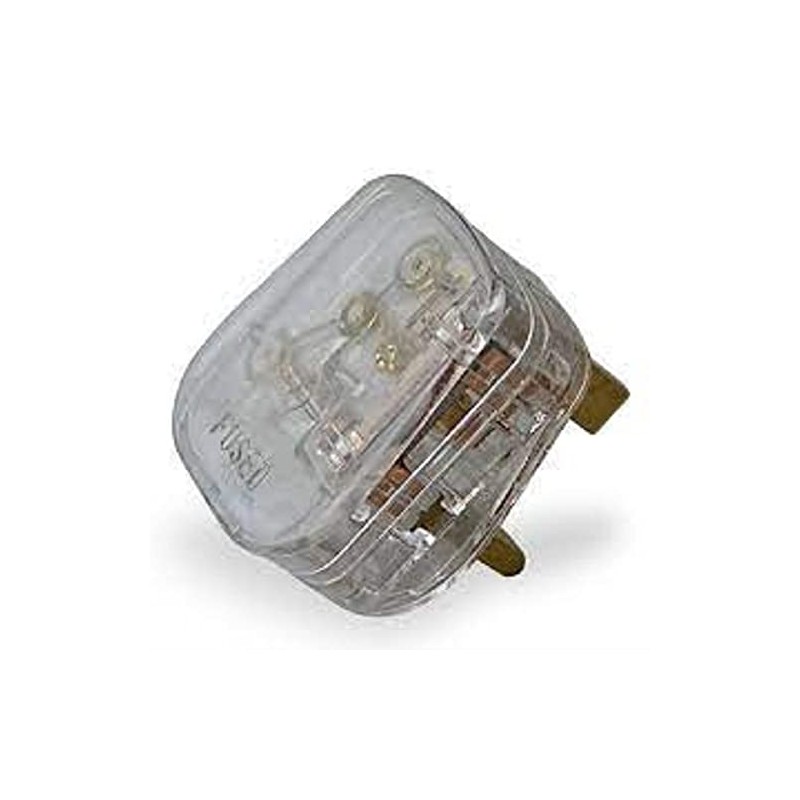 iSeventy9 13A Fuse fitted Uk Power 500w Appliance Clear Transparent