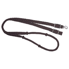 Tough 1 Knotted Cord Roping Reins, Brown