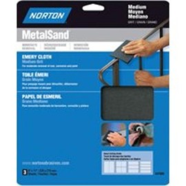 Norton MetalSand 11 in. L x 9 in. W 100 Grit Emery Cloth 3 pk