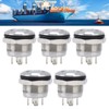 5Pcs Button Switch Stainless Steel Flat Top Button with LED