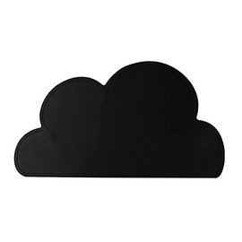 Love Dream Silicone Pet Feeding Food Mat Dog Cat Placemat Mat with Raised Edge, Anti-Slip Waterproof Pet Bowl Mats Pet Food Tray (Black)