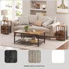 TUTOTAK End Table with Charging Station, Side Table with 2