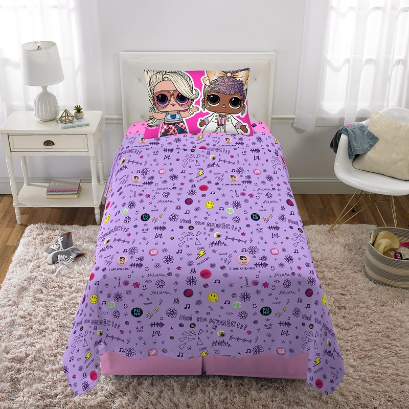Franco Kids Bedding Soft Microfiber Sheet Set, Twin, LOL Surprise