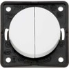 Hager Integro – Double Two-Way Switch Polar White