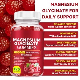 Magnesium Glycinate Gummies - 600 MG Per Serving 120 Gummies
