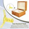 4 Pcs 90 Degree Box Hinges, Heavy Duty Rust-Resistant Jewelry
