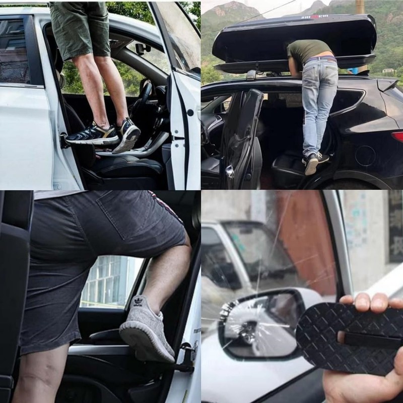 GYWHOOFT 2 Pcs Car Door Step,Car Doorstep Vehicle Hooked Folding