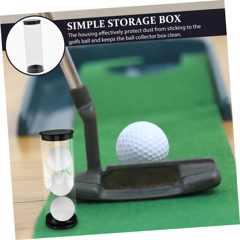 VICASKY 2Pcs Golf Ball Tube Transparent Plastic Holder for Golf