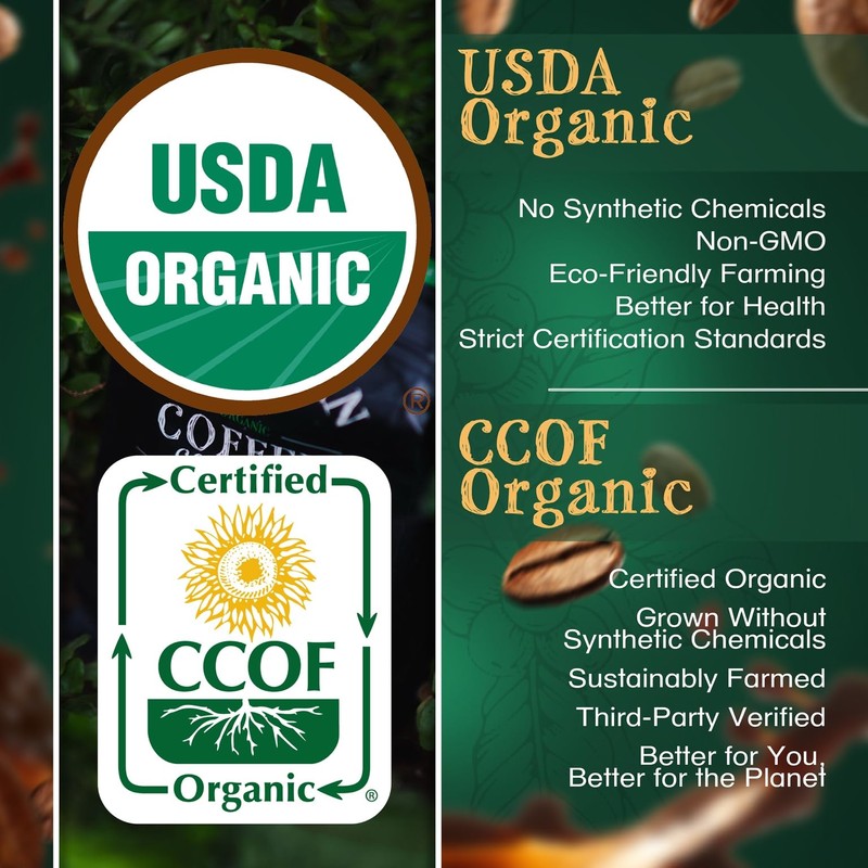 The Bean Organic Coffee Company Vanilla Bean, Medium Roast, Whole