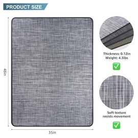 Placoot Heavy Duty Office Chair Mat for Hardwood Floor & Tile 36 inx48 in Waterproof Desk Rolling Chairs Teslin Woven Surface Large Anti-Slip Office/Home