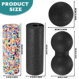 4 Stück Faszienrolle Set, Faszienball Sets, Massageball Klein, Erdnuss Faszien Ball, Massagebälle Set, Massage Balls, für Wirbelsäule Fuß Nacken Rücken Hand Muskelmassage