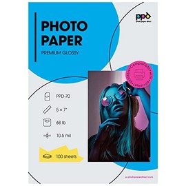 PPD 100 Sheets 7x5 Inkjet Premium Photo Paper Gloss (280 GSM) Instant Dry PPD-70