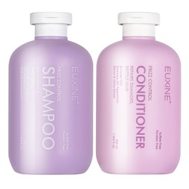 Frizz Control Shampoo and Conditioner Sets， Moisturizing Smoothing Sulfate Free Soothing Shampoo and Conditioner For Dry Frizz Damaged Hair Infused with Rosemary Oil, Peppermint,Citrus Extract