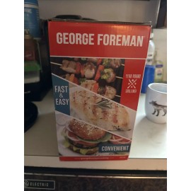 George Foreman 2 Serving Electric Indoor Grill Brand New