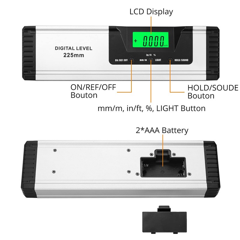 Neoteck 10 Inch Digital Level and Protractor with V-Groove Magnetic