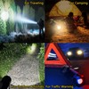 Solar Handheld Flashlight Rechargeable Multi Function High Bright 17000 Lumen