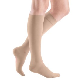 mediven elegance CCL1 Below Knee Closed Toe Compression Stockings Beige Standard Length Size III