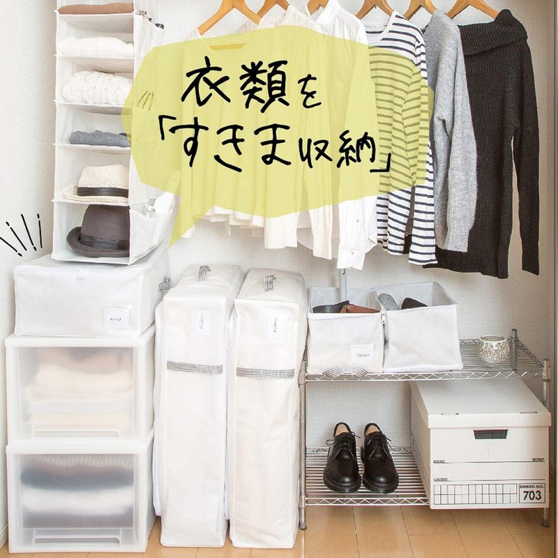 Towa Sangyo 85692 MSC Storage Bag, Gap Storage, Closet, White,