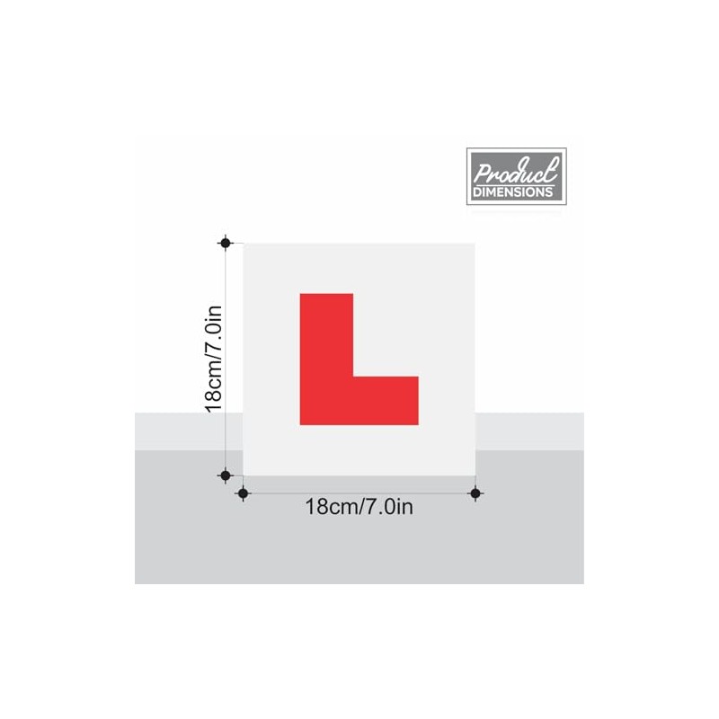 Magnetic L Plates Extra Strong Magnetic Car Sticky Learner Plate