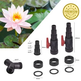 CST 02 °F Hose Connector Y Piece 25/32/40 mm with 2 x Stop Taps Stream Pond Hose Connector