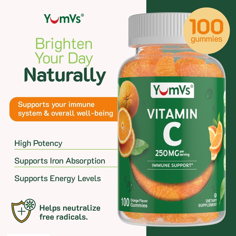 Vitamin C Gummies for Adults - 250 mg Yummy Vitamin