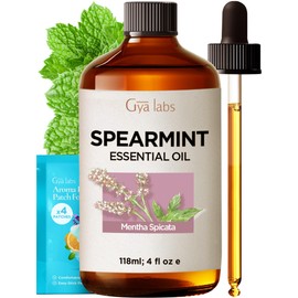 Gya Labs Spearmint Essential Oil - 4 Fl Oz - for Hair, Skin, Diffuser, Aromatherapy & DIY Candle Making Scent