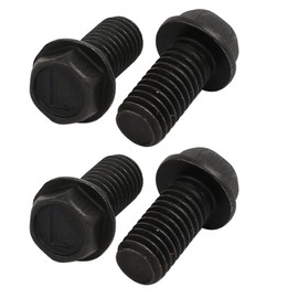 sourcing map M8 x 16 mm 8.8 Class Hexagonal Head Flange Left Thread Bolt for Cutting Machine Set of 4