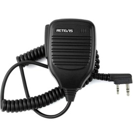 Retevis Walkie Talkie Shoulder Speaker Mic,78 inches Wire Length,Compatible with BAOFENG/Kenwood UV-5R BF-F8HP PRO 5RM 888S UV-32 DM-32 GM21 UV-5G Plus GM-15PRO GM-5RH K5PLUS Two Way Radio(1 Pack)
