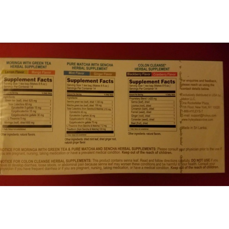 HYLEYS 14 DAYS CLEAN KIT HERBAL SUPPLEMENT SUPPORTS HEALTHY DIGESTION