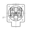 HOLZER Surface-Mounted Sockets, IP44, Cavity Sockets, Schuko Mounting Sockets, 16