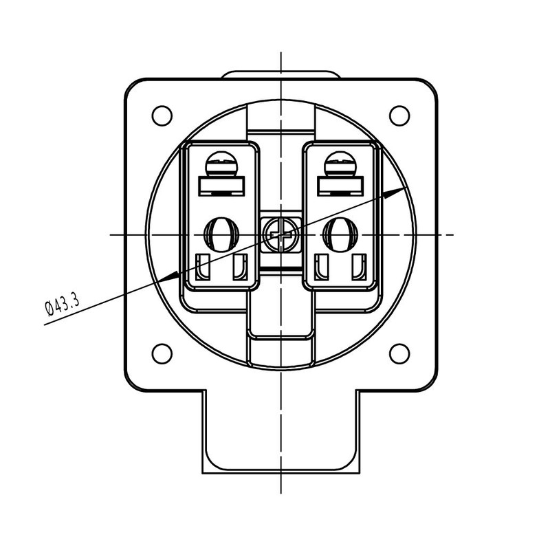 HOLZER Surface-Mounted Sockets, IP44, Cavity Sockets, Schuko Mounting Sockets, 16