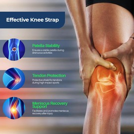 Healthcare World Patella Knee Strap – Adjustable Compression Brace for Runner’s Knee, Jumper’s Knee, Patellar Tendonitis, Arthritis, and Joint Pain – Lightweight, Breathable - Pack of 2