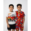 Hot Wheels Boys Pajama Set - 4 Piece Short Sleeve
