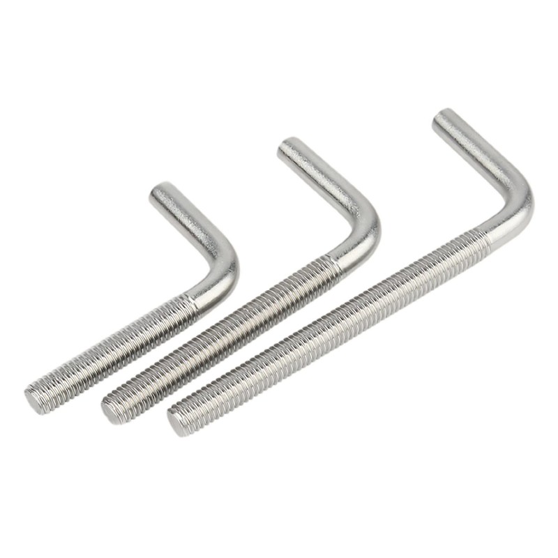 20 Pack M6x40mm L Shaped Foundation Bolt with Washers and