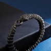 Klapgo Men's Gift Black Snake Link Chain Design Stainless Steel