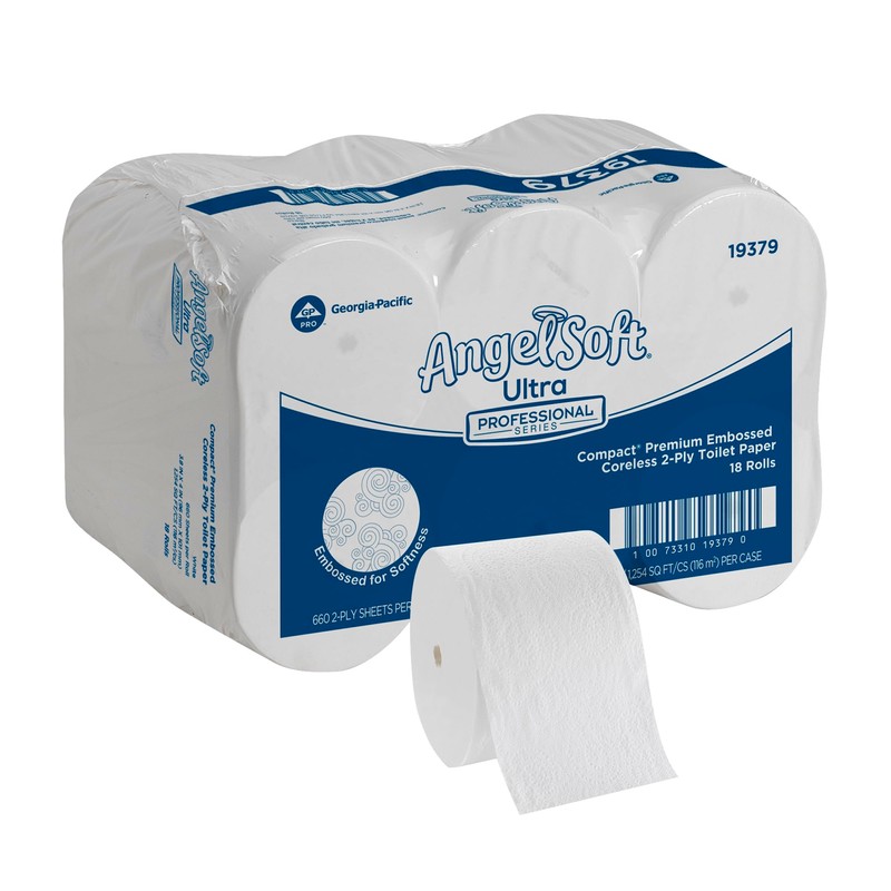 ANGEL SOFT ULTRA PROFESSIONAL SERIES® COMPACT® PREMIUM EMBOSSED CORELESS 2-PLY