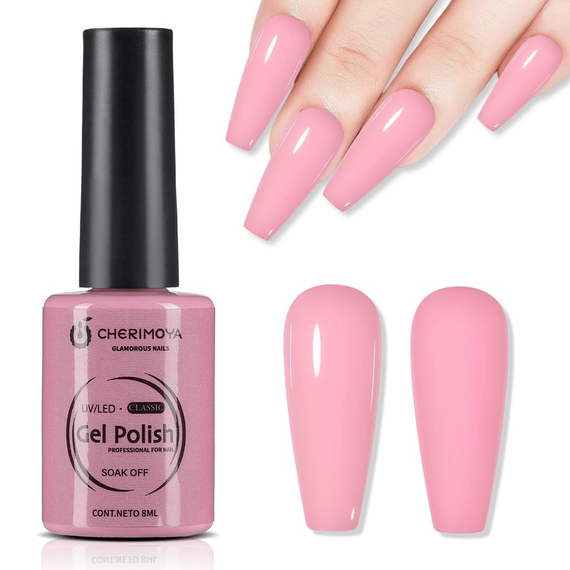 CHERIMOYA Esmalte Gel Alta Pigmentación UV/LED 8ML-Rosa Nude Suave