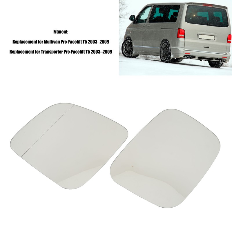 1 Pair Rearview Mirror Heated Glass 7E1857522 Left Right Replacement