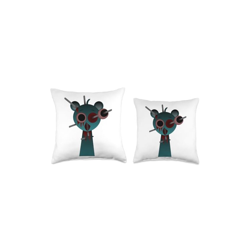 Scary SkyBlue from Sprunki! Throw Pillow