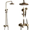 Antique Brass 8-Inch Rainfall Shower System with Hand Shower &