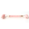 Gold Stone Rose Quartz Face Roller, Double Head, Massage, Natural