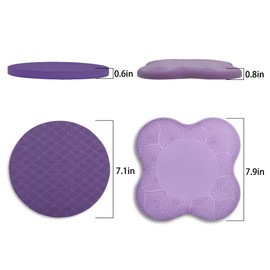 SAMTKA Premium Exercise Knee Support Set of 10 | Thick Foam Yoga Pilates Cushion for Women Men | Knees Elbows Wrists Hands Head Protection (Purple)