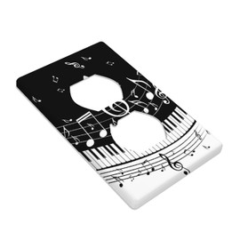 Moslion Piano Music Note Wall Plates Switch Covers Musical Instrument Black White Key Duplex Outlet Cover Plug Plate For Home Decor Office Standard