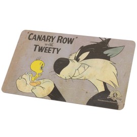 Logoshirt® Looney Tunes I Sylvester & Tweety I Canary Row I Frühstücksbrettchen I Schneidebrett I 23x14cm I spülmaschinenfest & hitzebeständig I Lizenziertes Originaldesign
