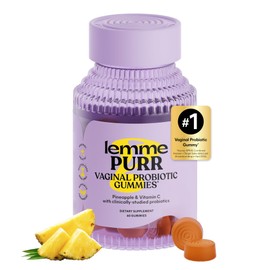 Lemme Purr Vaginal Health Probiotic Gummies for Women - 1 Billion CFUs for Balanced pH, Odor  Flora Support  Vitamin C for Immune Health - Vegan,...  